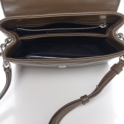 Saint Laurent Calfskin Y Quilted Monogram Toy Loulou Crossbody Bag Faggio 4 of 10