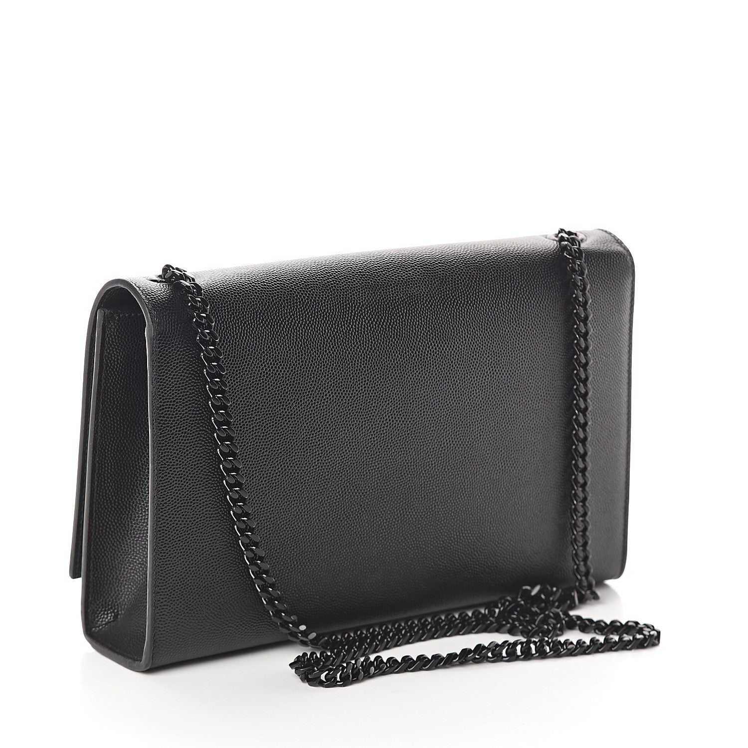 Saint Laurent Grain De Poudre Medium Classic Monogram Kate Satchel Black 2 of 8