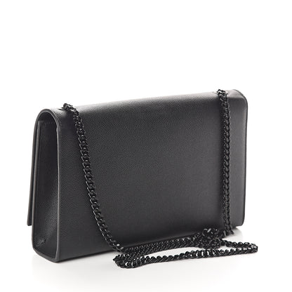 Saint Laurent Grain De Poudre Medium Classic Monogram Kate Satchel Black 2 of 8