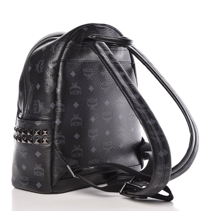 MCM Visetos Small Side Stud Stark Backpack Black 3 of 10