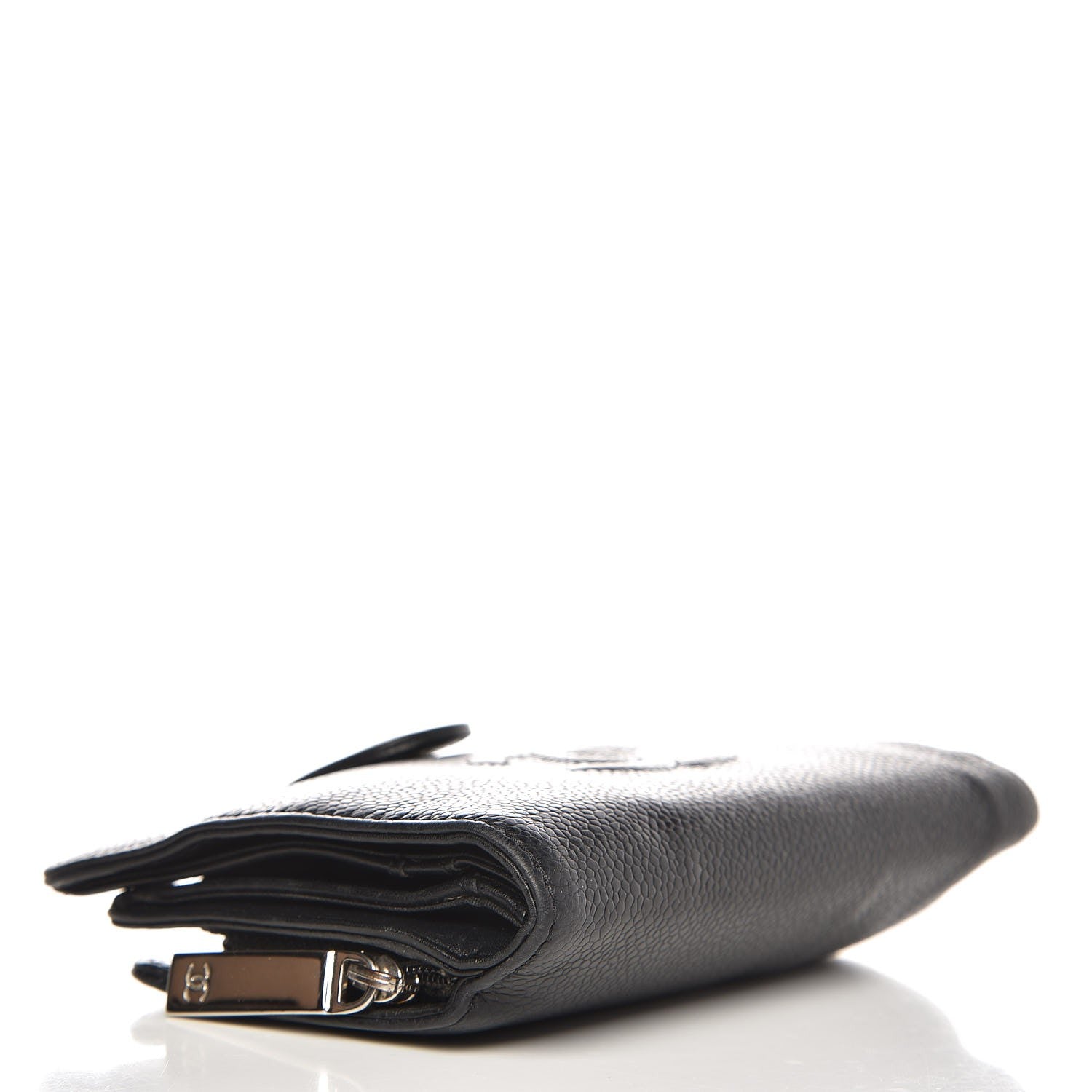 Chanel Caviar Timeless CC Zipped Pocket Wallet Black 4 of 16