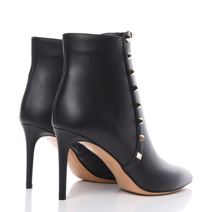 Valentino Garavani Calfskin Rockstud 85mm Ankle Booties 38 Black 4 of 8