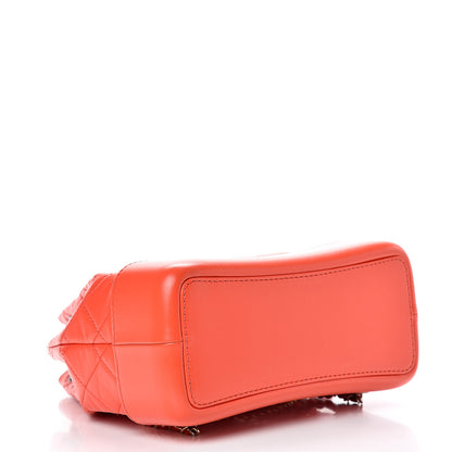 Chanel Aged Calfskin Quilted Small Gabrielle Backpack Orange 3 of 9