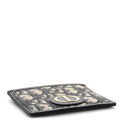 Christian Dior Oblique Calfskin Card Holder Black 4 of 7