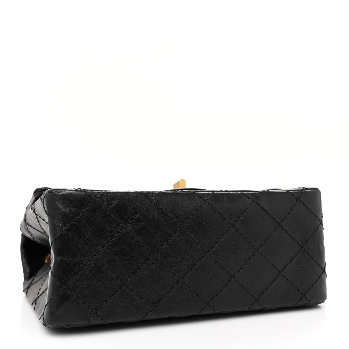 Aged Calfskin Quilted 2.55 Reissue Mini Flap Black