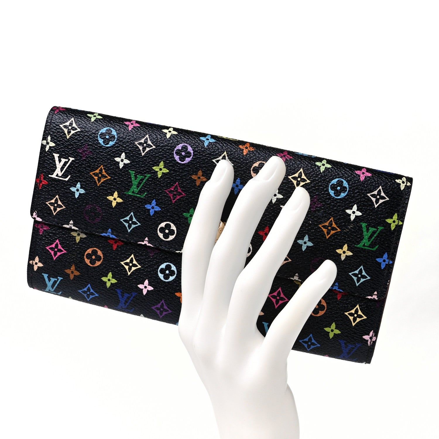 Louis Vuitton Monogram Multicolor Sarah Wallet Black Grenade 2 of 10