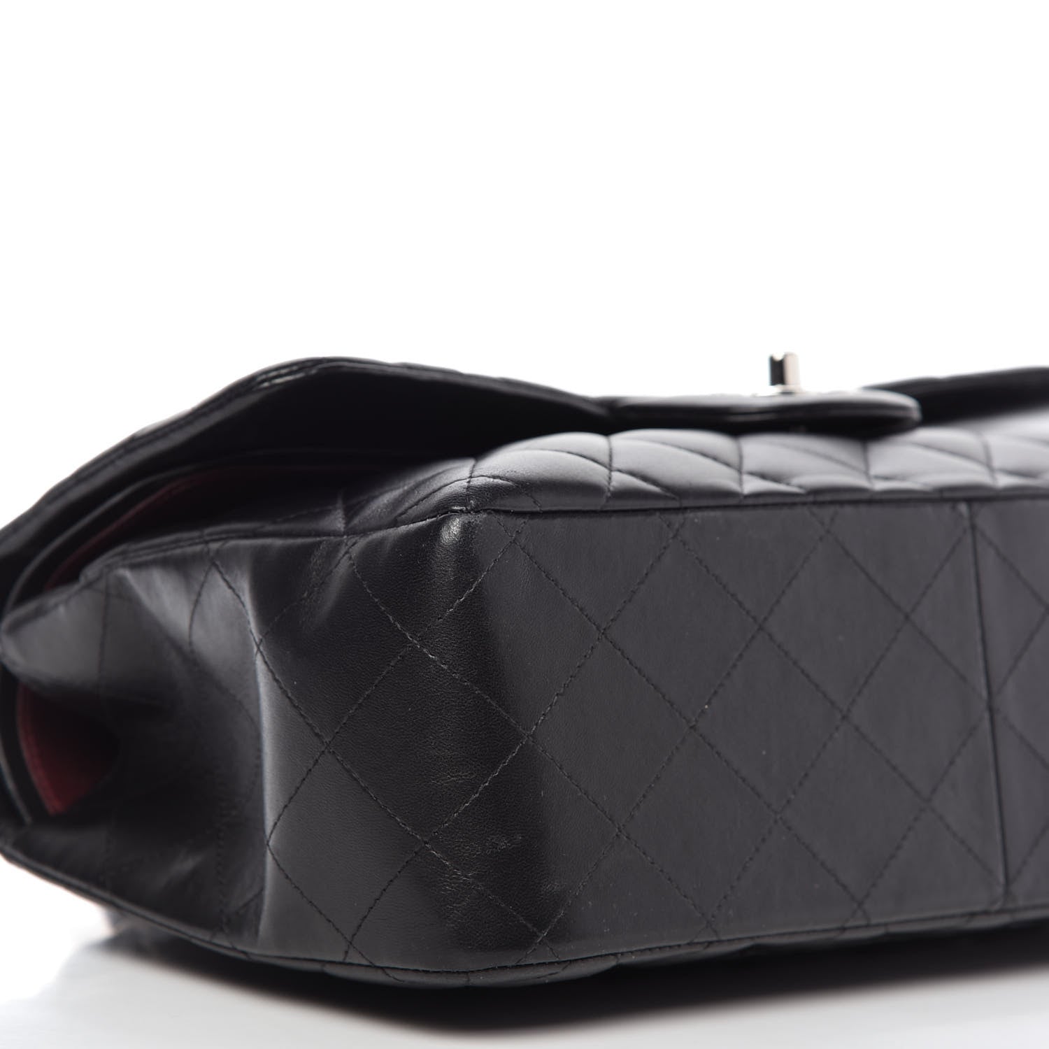 Chanel Lambskin Quilted Jumbo Double Flap Black 6 of 9