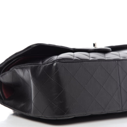 Chanel Lambskin Quilted Jumbo Double Flap Black 6 of 9