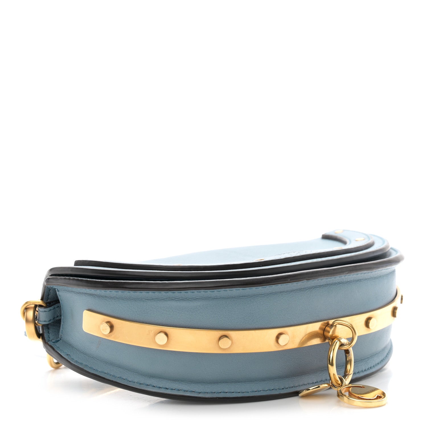 Chloe Calfskin Small Nile Bracelet Minaudiere Bag Washed Blue 4 of 12