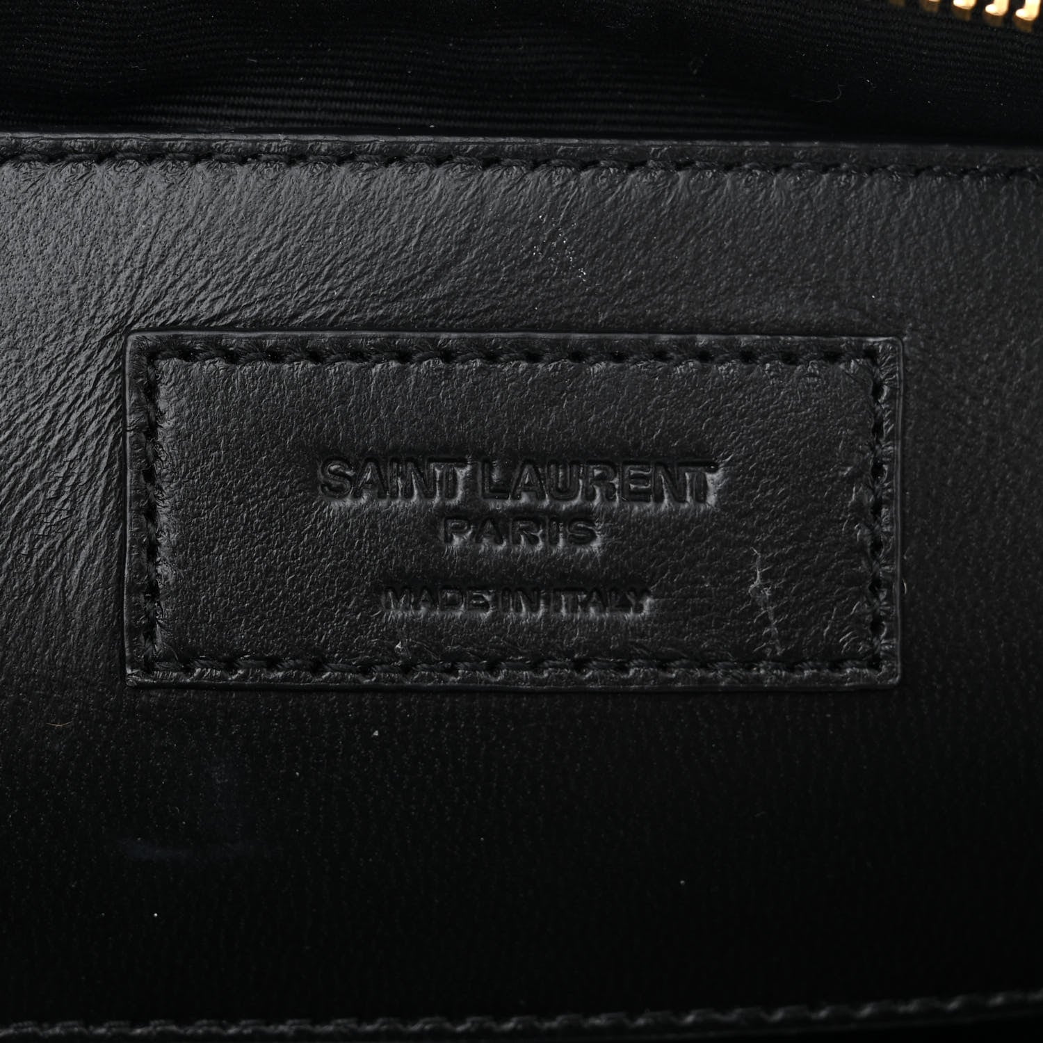 Saint Laurent Lambskin Quilted Gaby Zipped Shoulder Bag Black 6 of 10