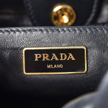 Prada Nappa Bow Tote Black 7 of 10