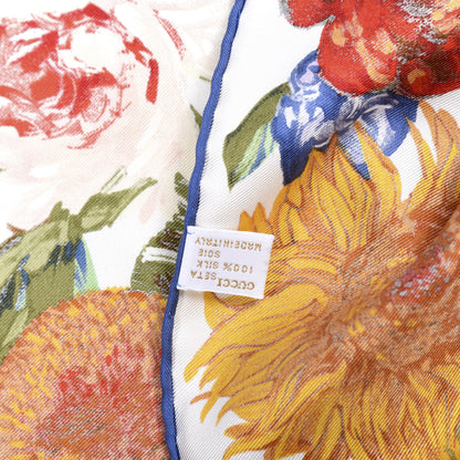 Gucci Silk Flower Pot Printed Scarf White 3 of 3