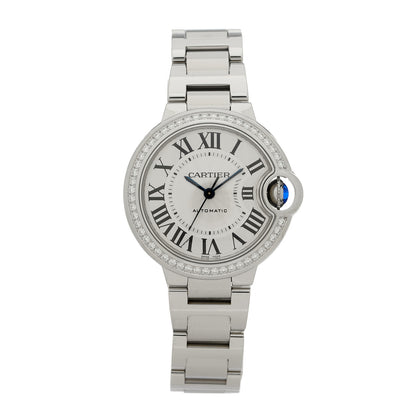 Cartier Stainless Steel Diamond Bezel 33mm Ballon Bleu De Cartier Automatic Watch 1 of 4