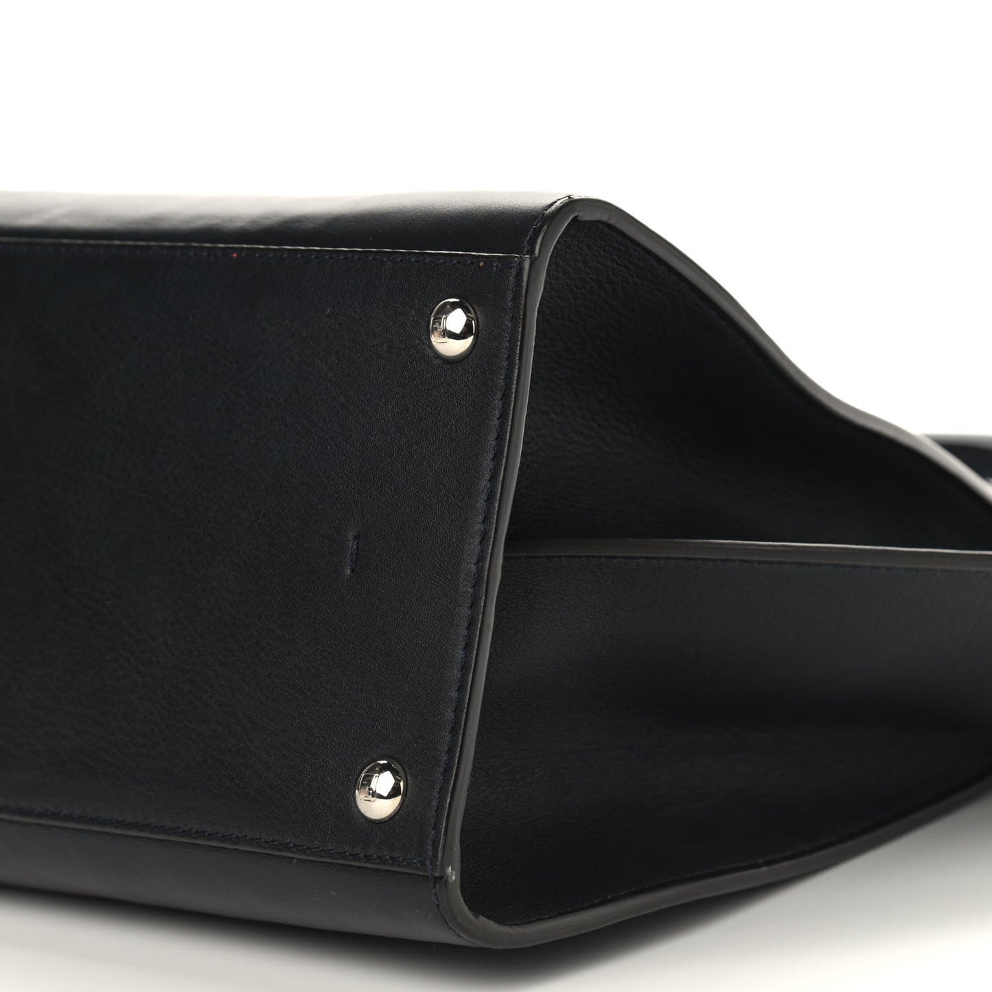 Vitello Dolce Marmol Shiny Nappa Petite 3Jours Tote Blue Notte