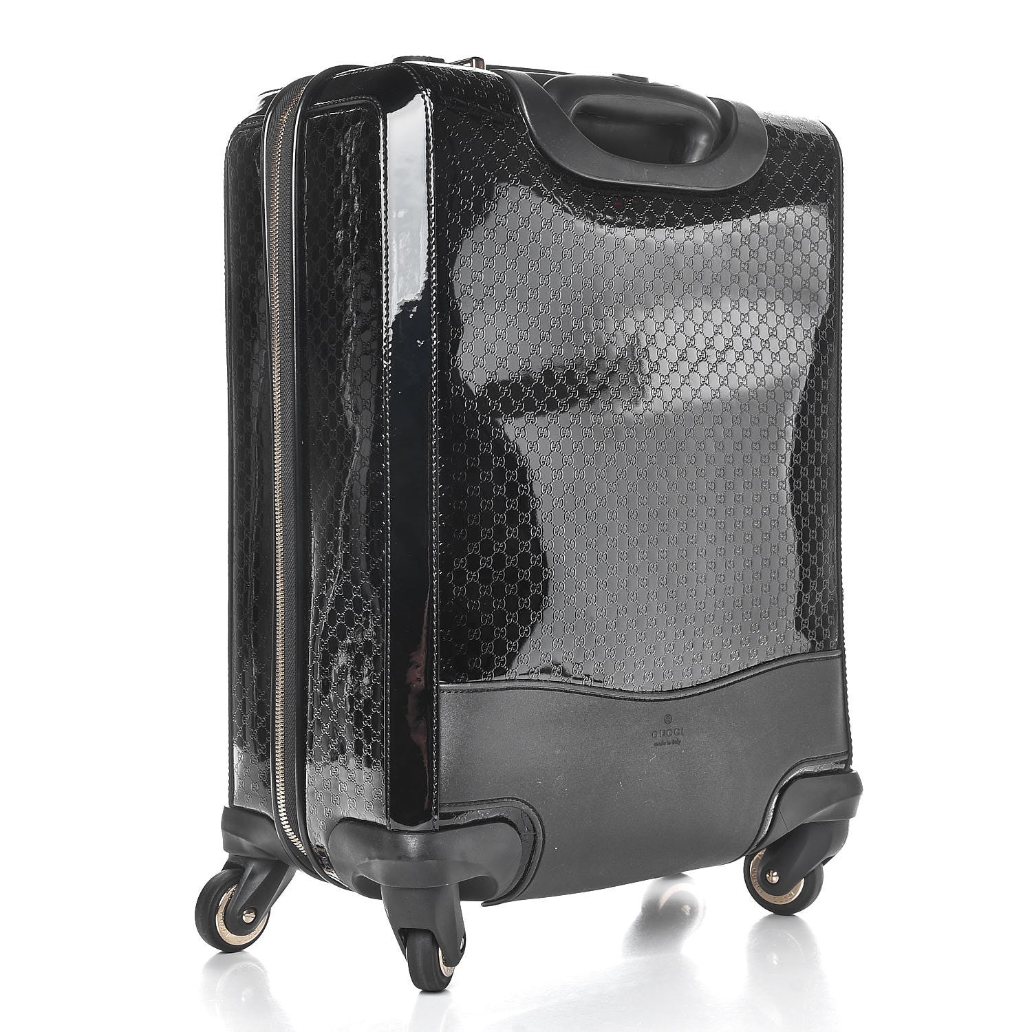 Gucci Patent Microguccissima Carry On Suitcase Black 3 of 12