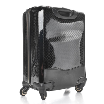 Gucci Patent Microguccissima Carry On Suitcase Black 3 of 12