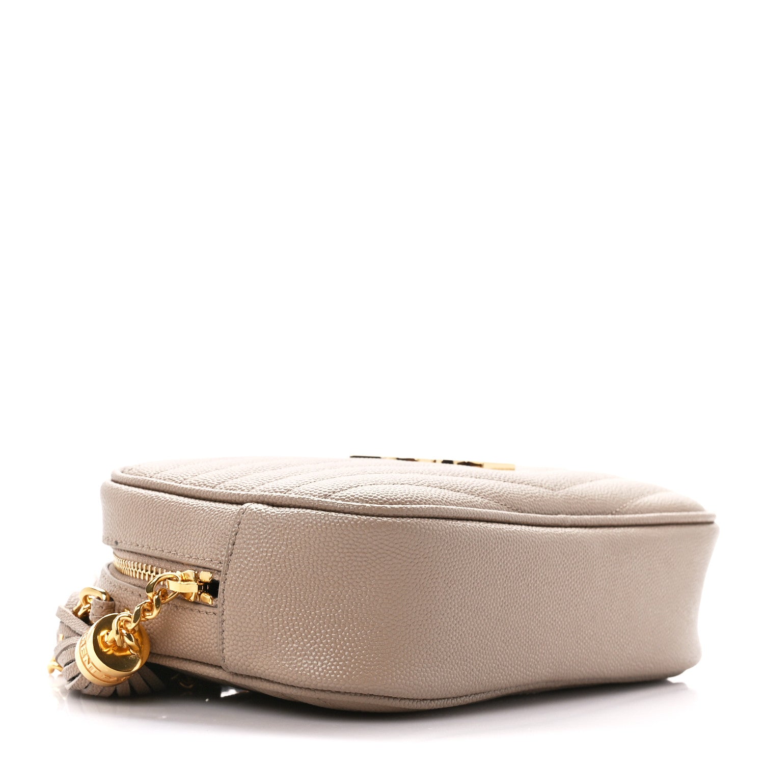 Saint Laurent Grain De Poudre Matelasse Monogram Mini Lou Camera Bag Dark Beige 4 of 10