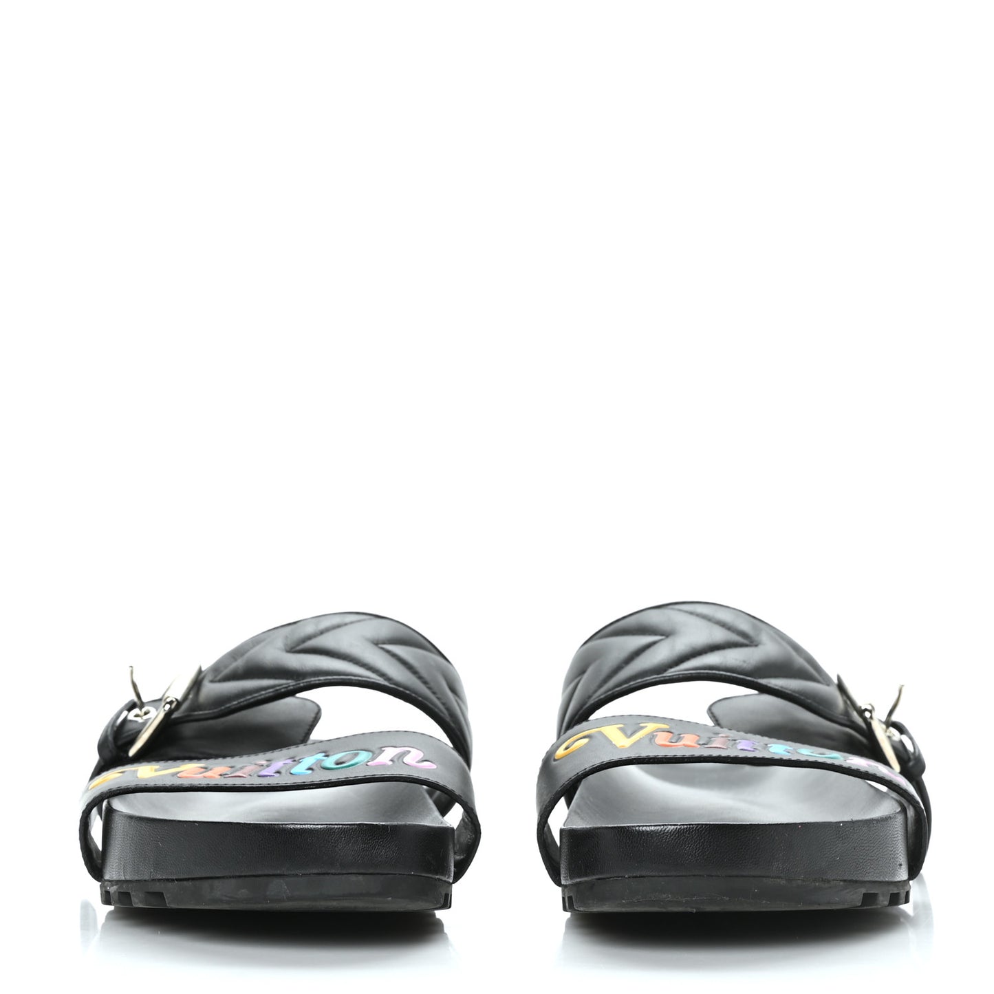 Calfskin New Wave Bom Dia Mule Sandals 40 Black