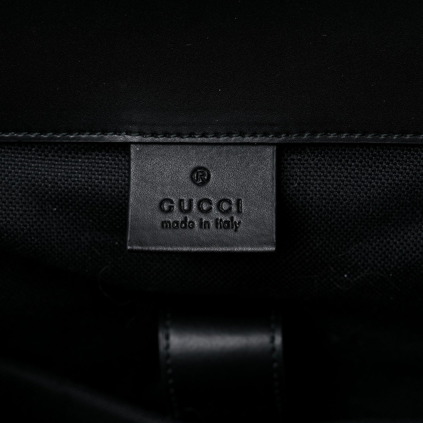 Soft GG Supreme Monogram Appia Calfskin Web Double Buckle Backpack Black