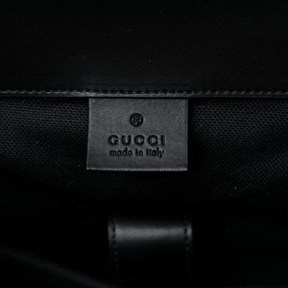Gucci Soft GG Supreme Monogram Appia Calfskin Web Double Buckle Backpack Black 8 of 12