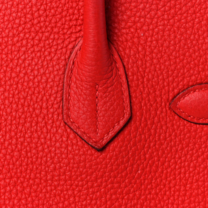 Hermes Togo Birkin 30 Rouge Coeur 9 of 33