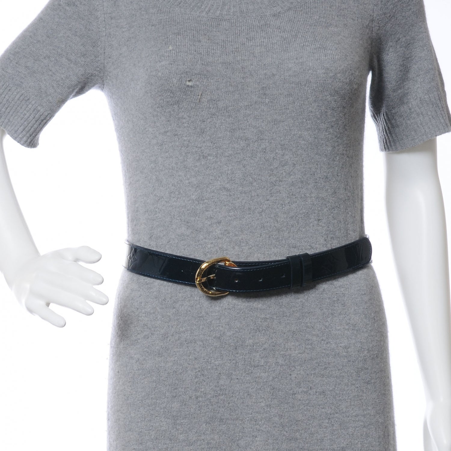 Louis Vuitton Vernis Belt 80 32 Blue Nuit 2 of 7