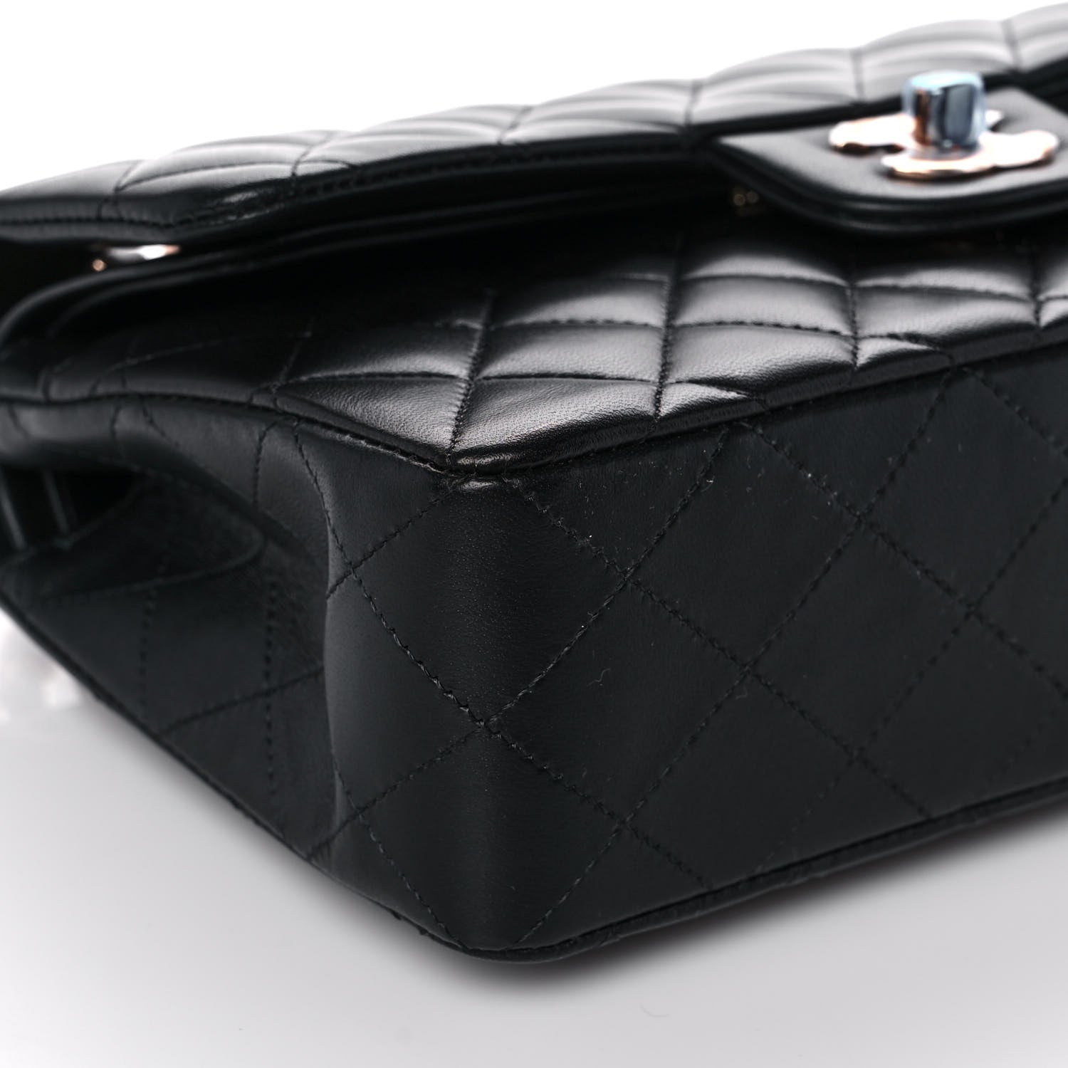 Chanel Lambskin Quilted Small Double Flap Black 8 of 12