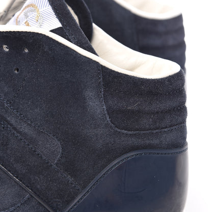 Gucci Suede Men's Interlocking G High Top Sneakers 10.5 Blue 9 of 13