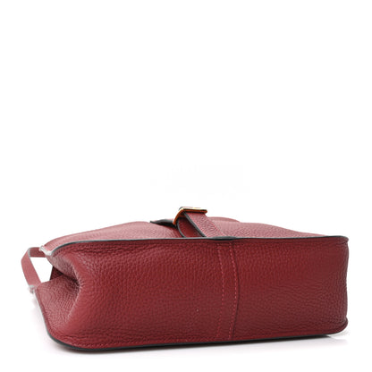 Hermes Taurillon Clemence Halzan 25 Rouge H 4 of 10