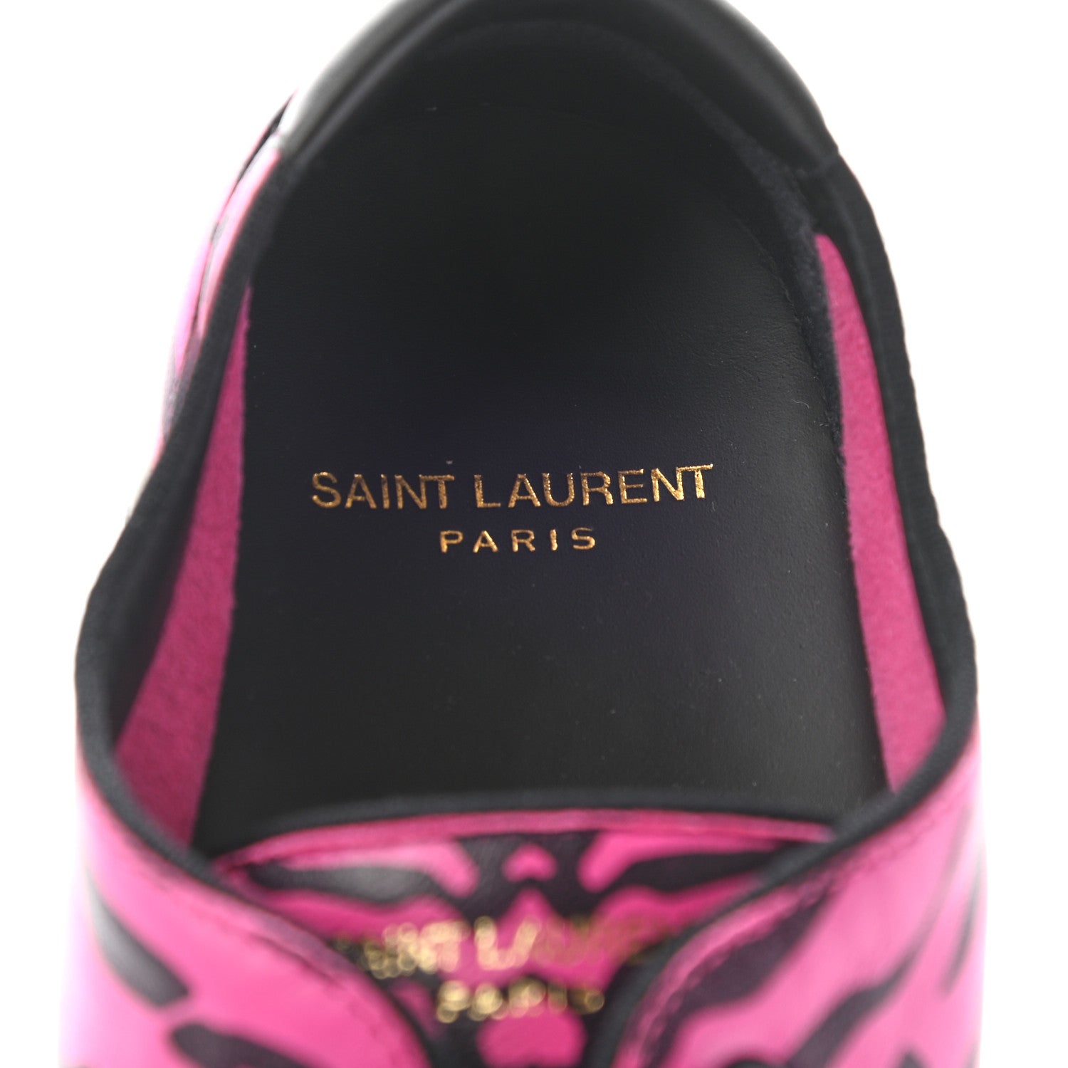 Saint Laurent Nappa Zebra Venice Sneakers 39.5 Fuchsia Black 8 of 9