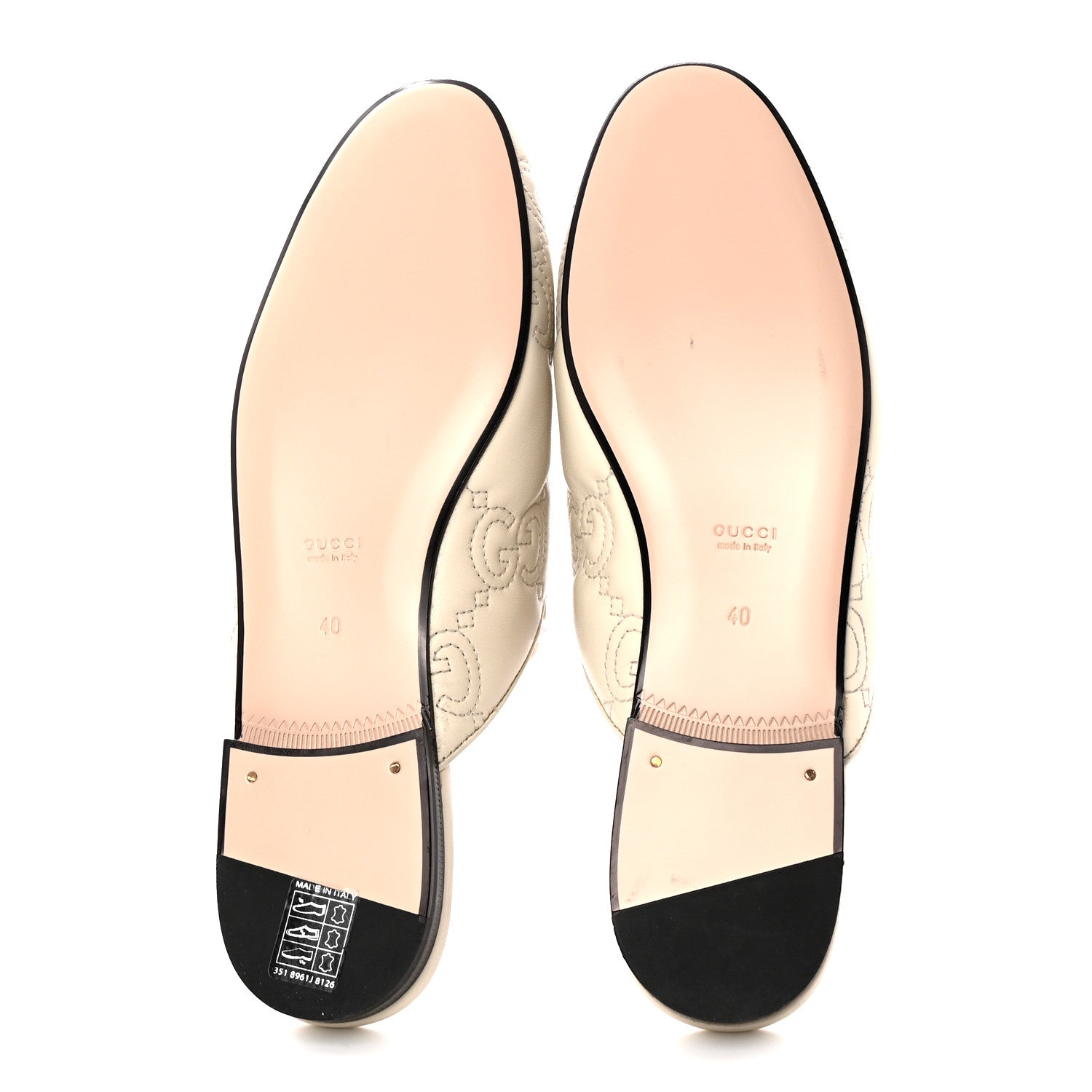 Gucci Nappa GG Matelasse Charlotte Slippers 40 Milk White 5 of 8
