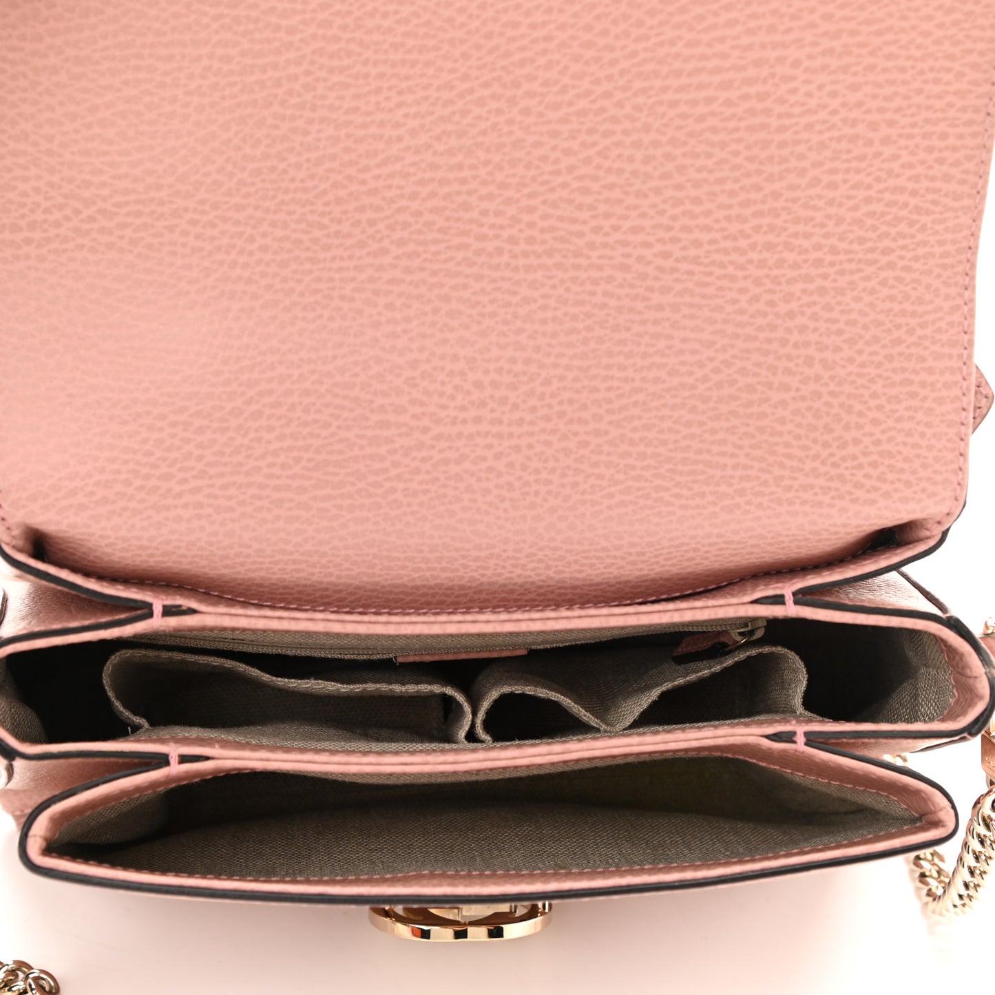 Dollar Calfskin Interlocking G Top Handle Shoulder Bag Soft Pink