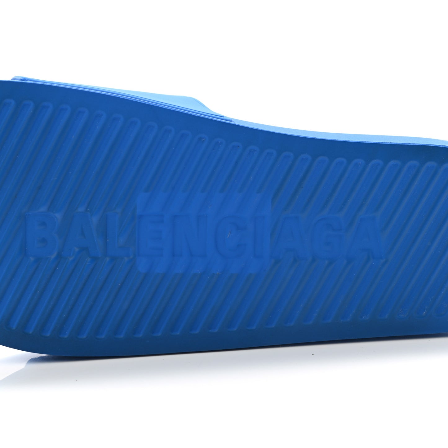 PVC Logo Mens Pool Slide Sandals 41 Screen Blue Black