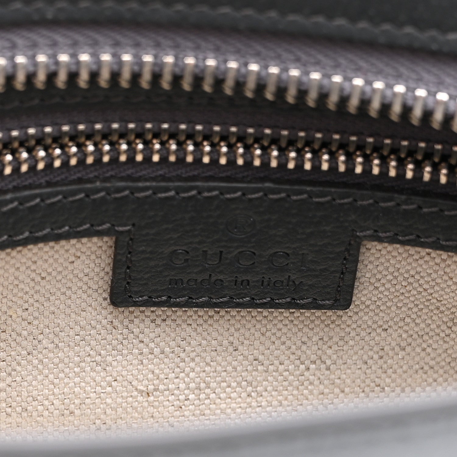 Gucci GG Supreme Monogram Textured Dollar Calfskin Web Small Ophidia Shoulder Bag  Grey Black Graphite Grey 6 of 10