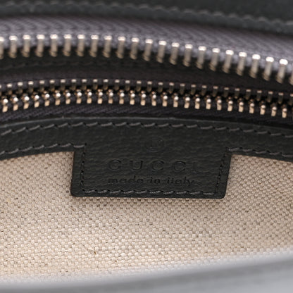 Gucci GG Supreme Monogram Textured Dollar Calfskin Web Small Ophidia Shoulder Bag  Grey Black Graphite Grey 6 of 10