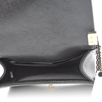 Chanel Caviar Chevron Quilted Small Boy Flap Black 5 of 11