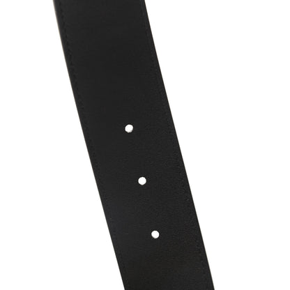 Gucci GG Supreme Monogram Matte Plutone Calfskin Double G 40mm Belt 95 38 Beige Ebony Black 5 of 5