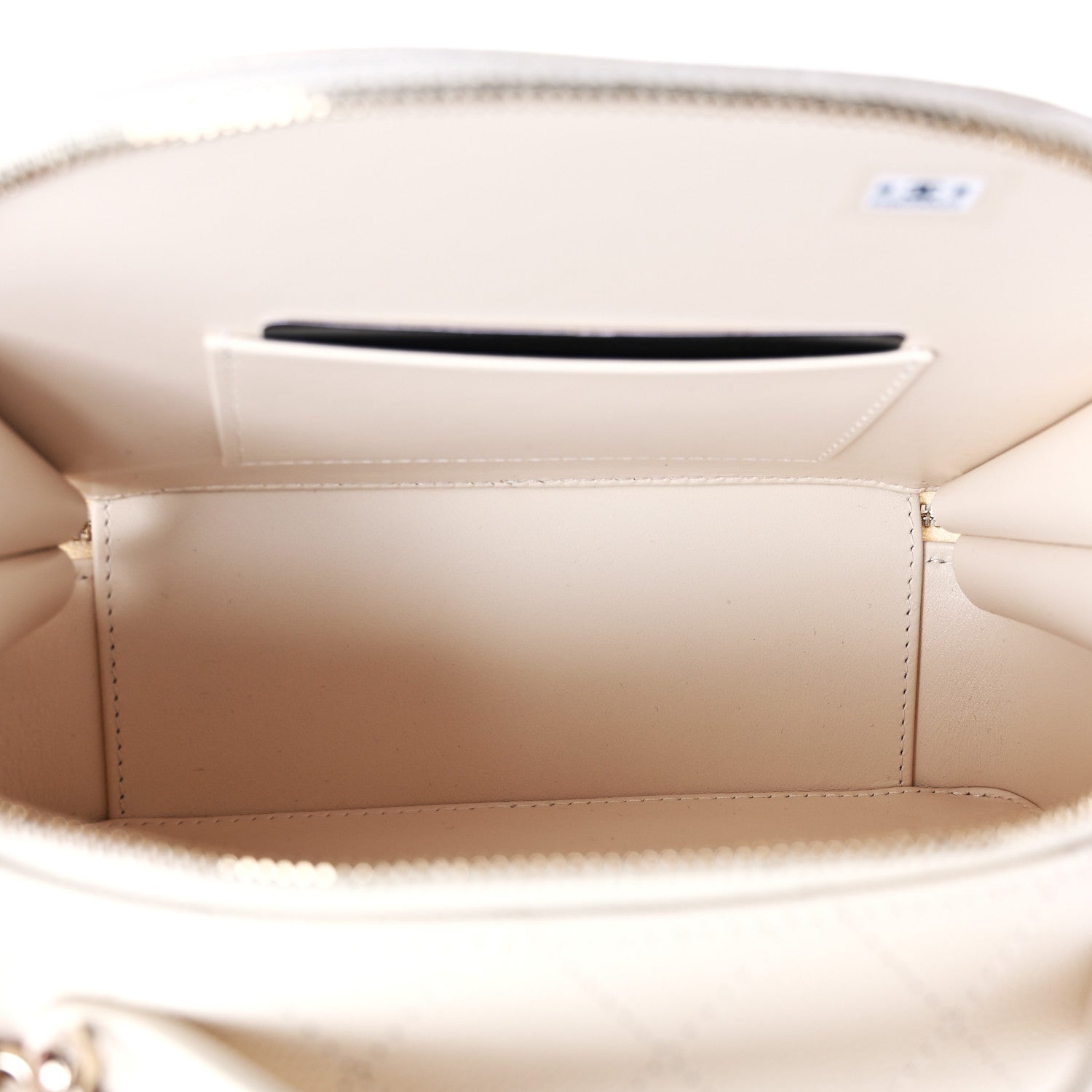 Chanel Caviar Quilted Top Handle Vanity Case White 5 of 11