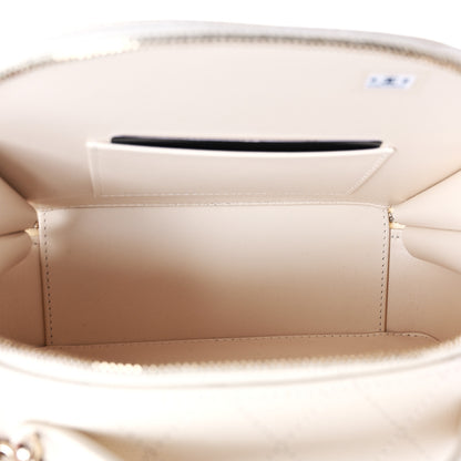 Chanel Caviar Quilted Top Handle Vanity Case White 5 of 11