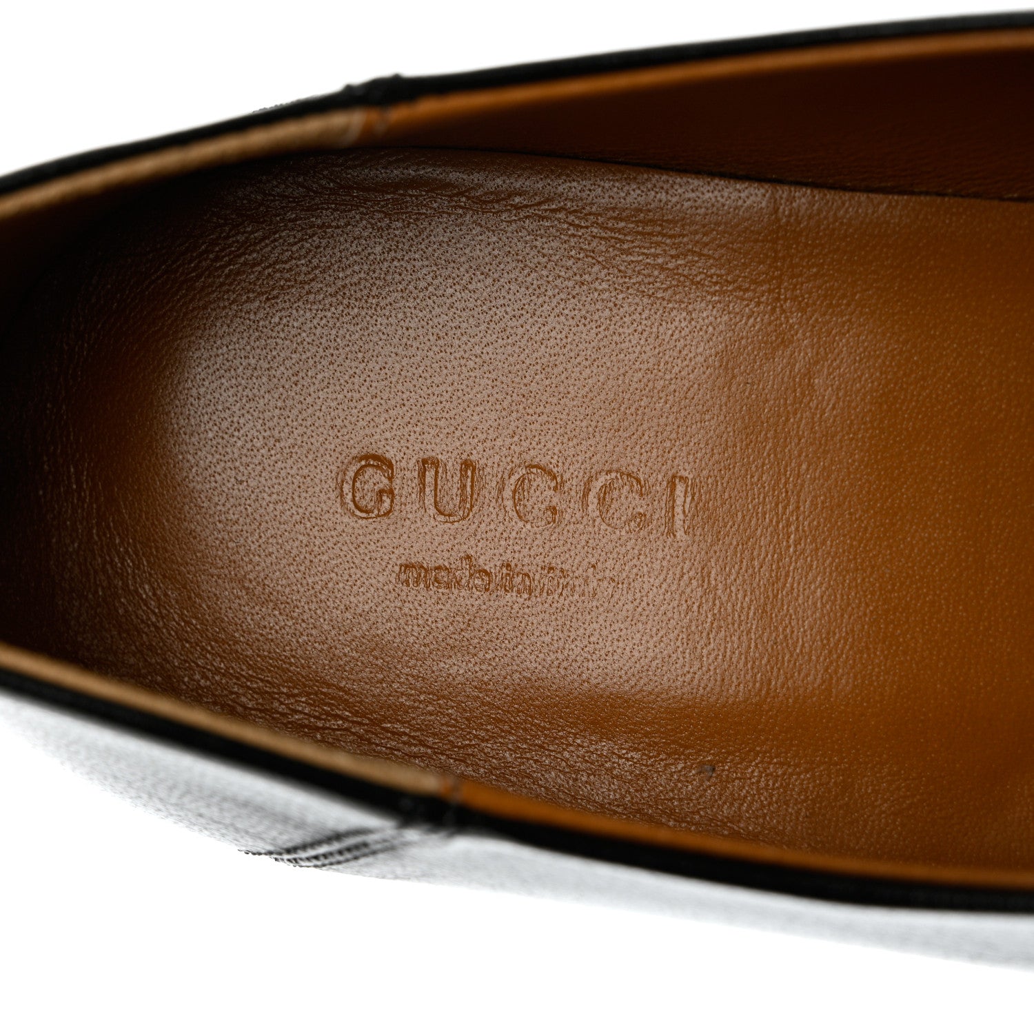 Gucci Goatskin Womens Horsebit Mid-Heel Loafers 37 Black 7 of 14
