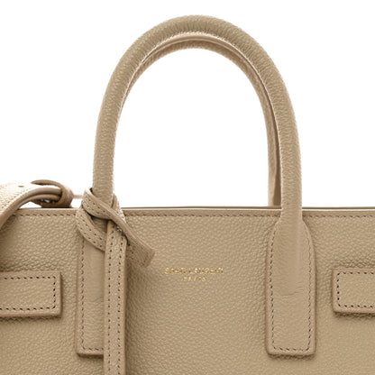 Saint Laurent Grained Calfskin Nano Sac De Jour Sea Salt 5 of 12