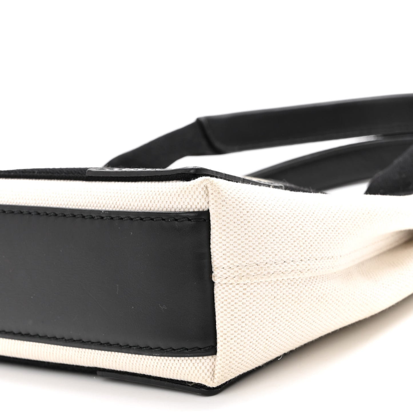 Cotton Canvas Calfskin Navy Cabas XS Natural Black
