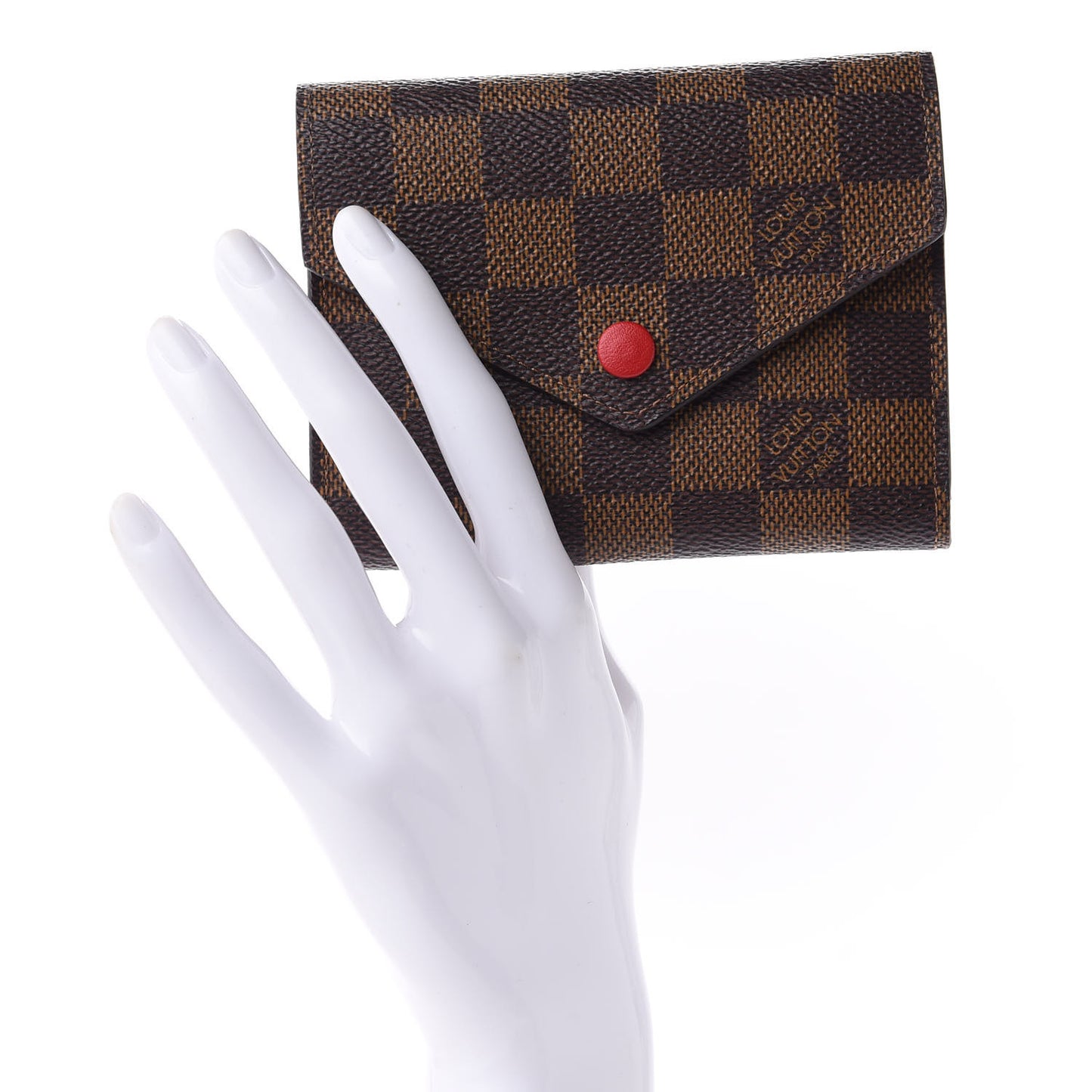Damier Ebene Victorine Wallet Red