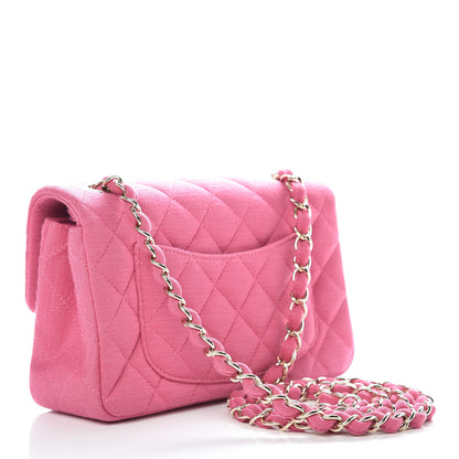 Chanel Jersey Quilted Mini Rectangular Flap Pink 3 of 10