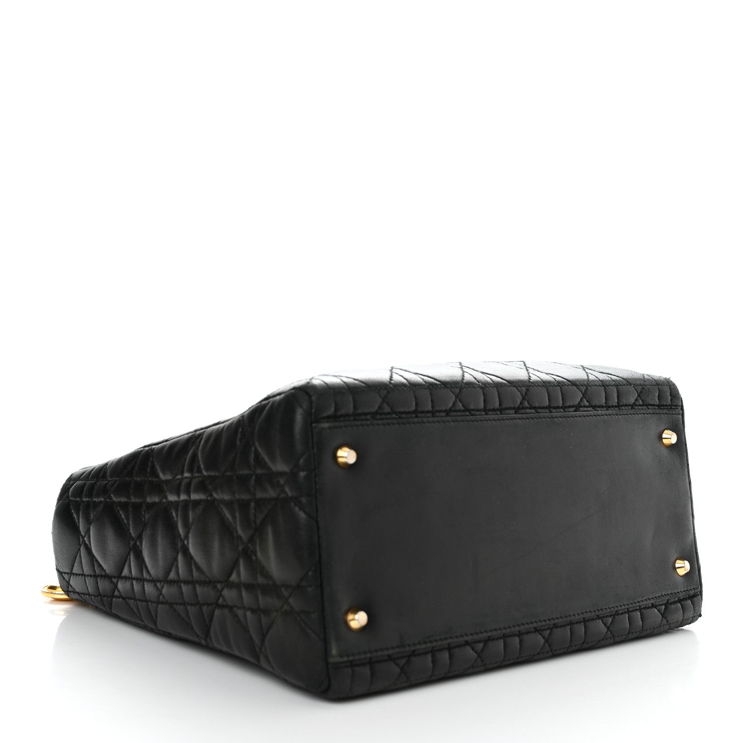 Christian Dior Lambskin Cannage Medium Lady Dior Black 4 of 15