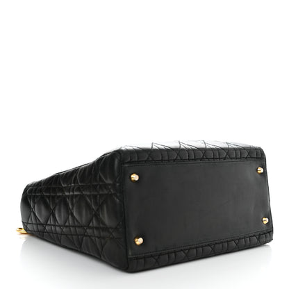 Christian Dior Lambskin Cannage Medium Lady Dior Black 4 of 15