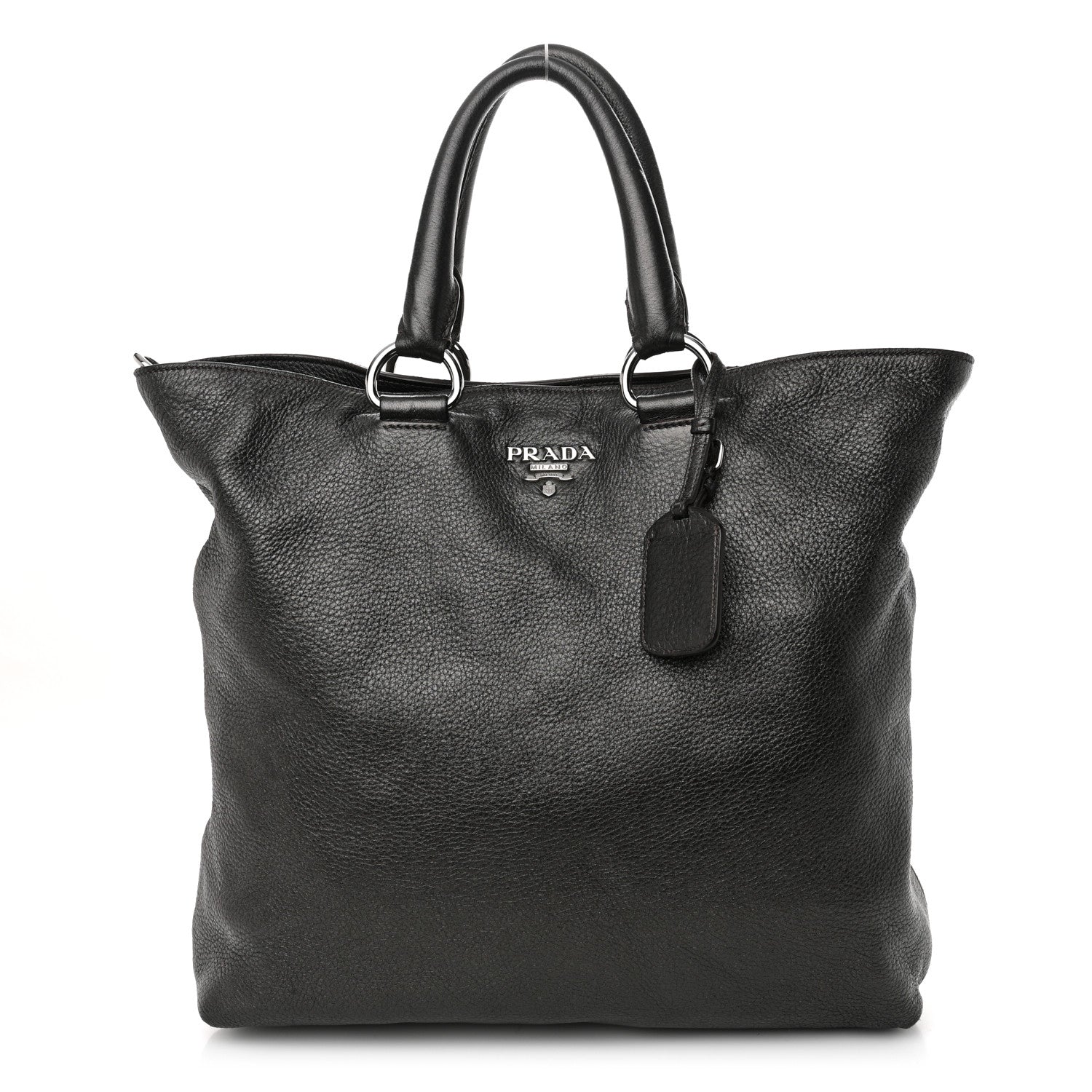 Prada Vitello Daino Shopping Tote Piombo Mordore 1 of 12