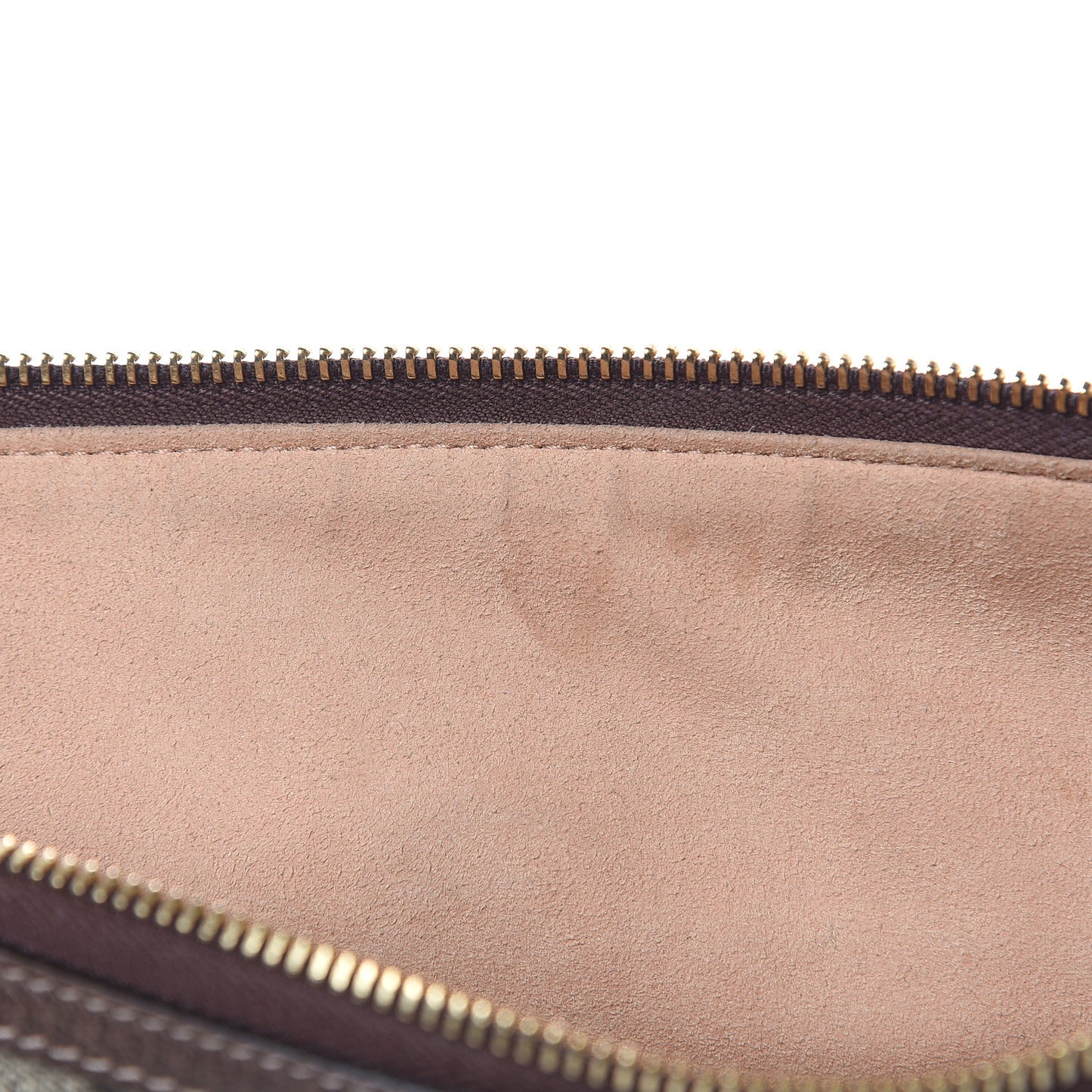 GG Supreme Monogram Large Ophidia Pouch Clutch Brown