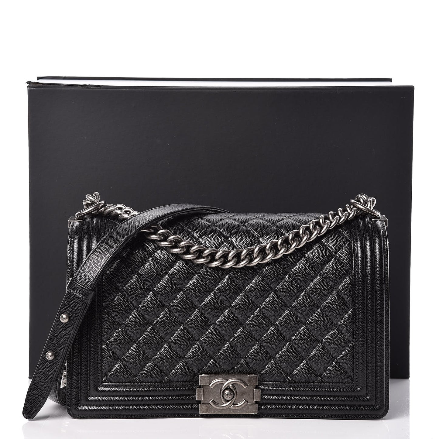 Caviar Quilted New Medium Boy Flap Black