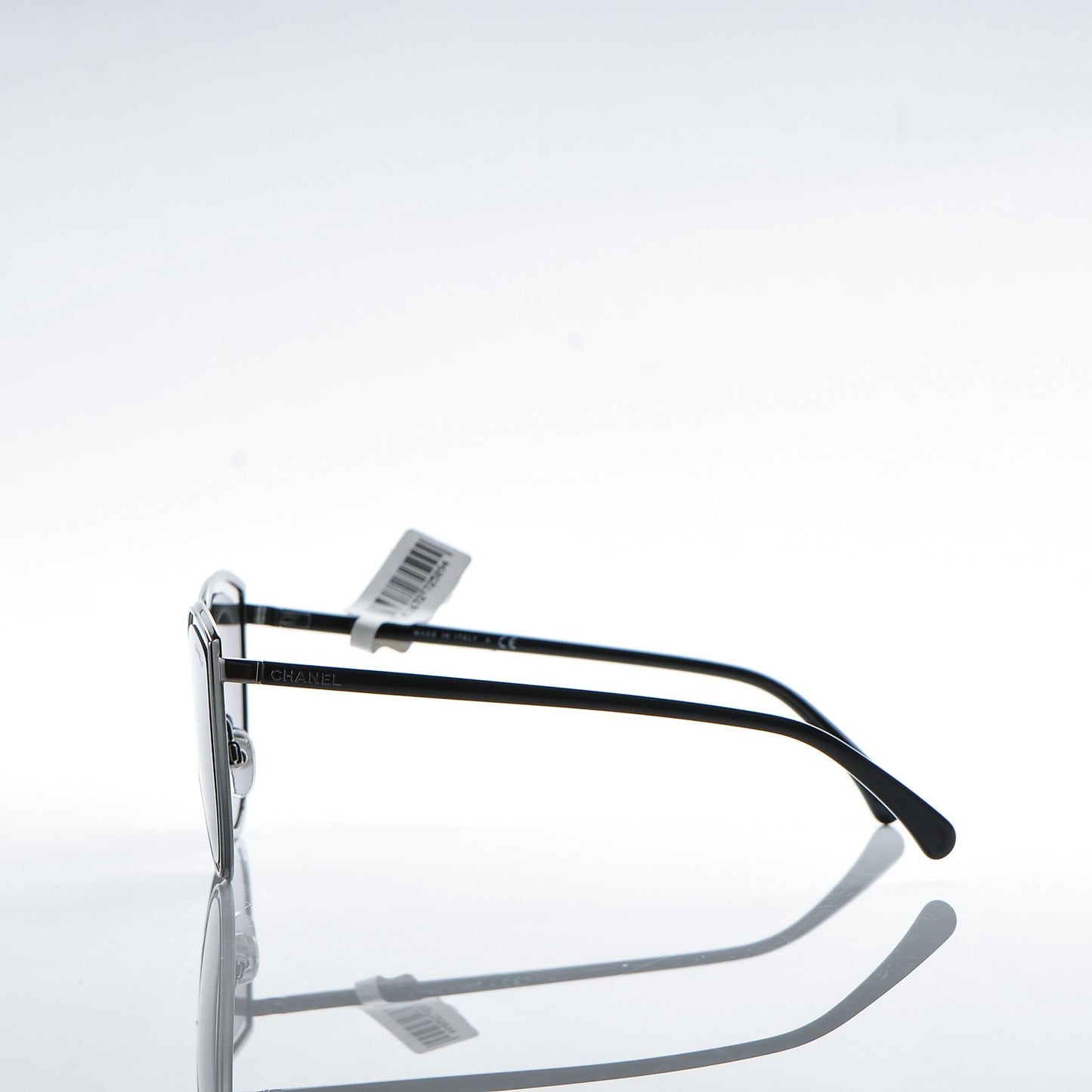 Metal Cat Eye Sunglasses 4222 Silver Black